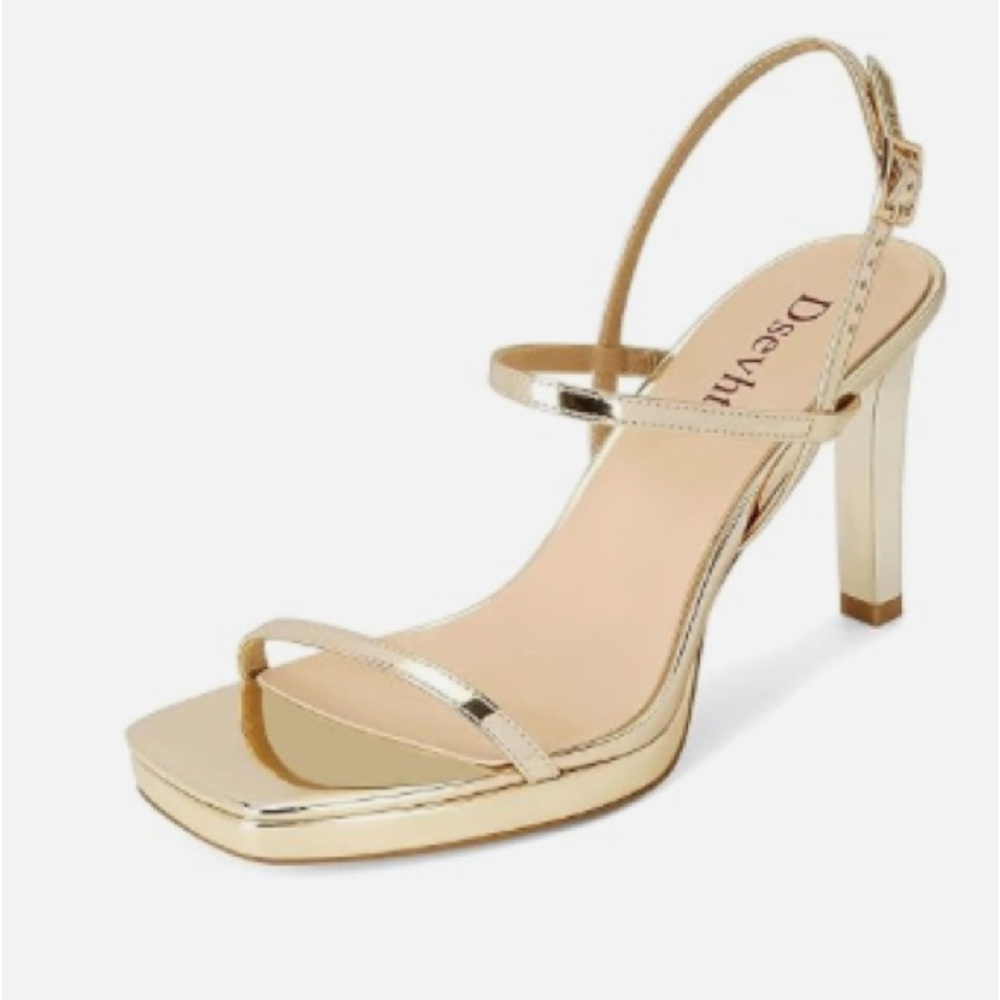 Gold Strappy Heels for Women